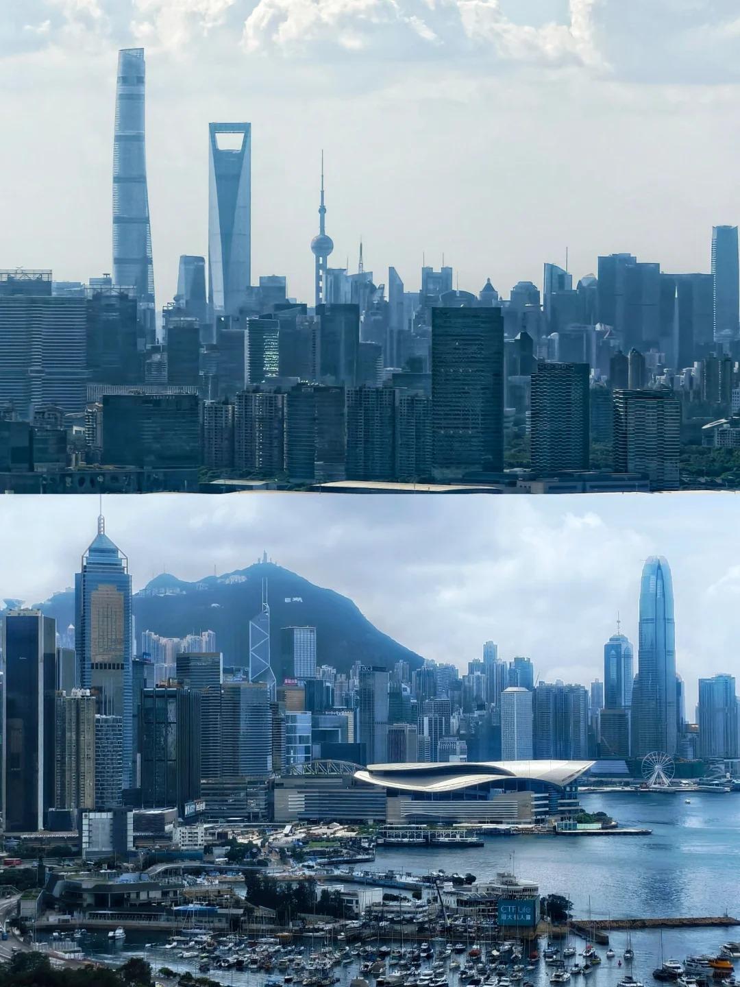 上海外滩是典型的“平面画卷”，陆家嘴的摩天楼群与万国建筑群隔江相望，视线横平竖直