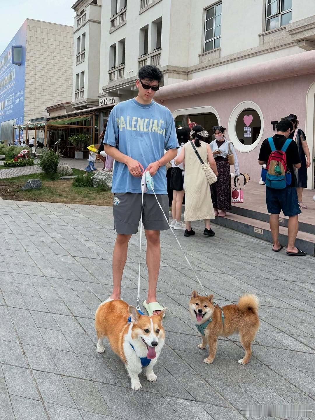 朋哥的狗狗🐶好乖，乖惨了🥺。自从养了狗狗，看它们都格外亲切[捂脸哭][捂脸哭][