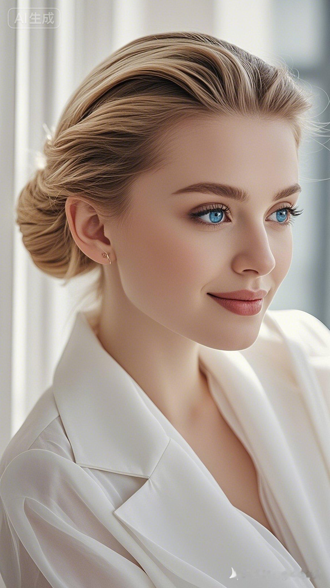 法国女神奥莉嘉的别致美，尽显独特韵味，五官精致线条柔和，气质清冷又温婉，一颦一笑