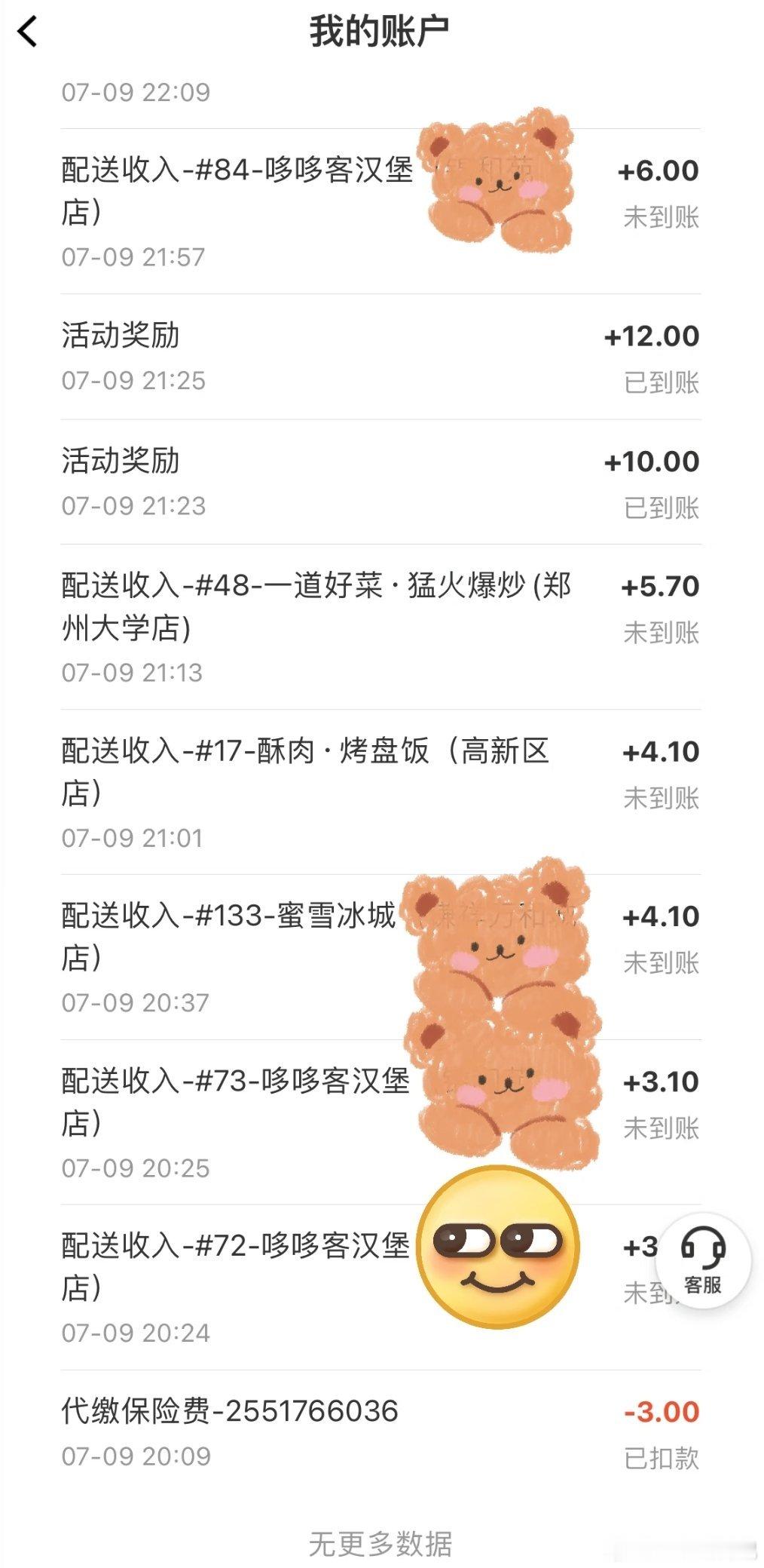 这是网友在郑州跑外卖第11天的收入，怎么样？​​​