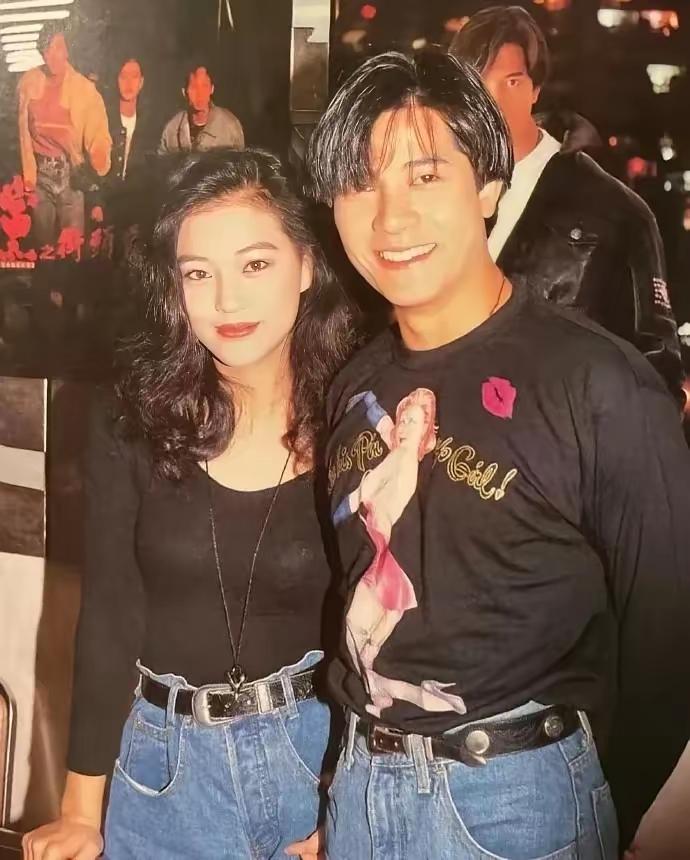 90年代初，27岁的郭富城和21岁的刘小慧​​​。