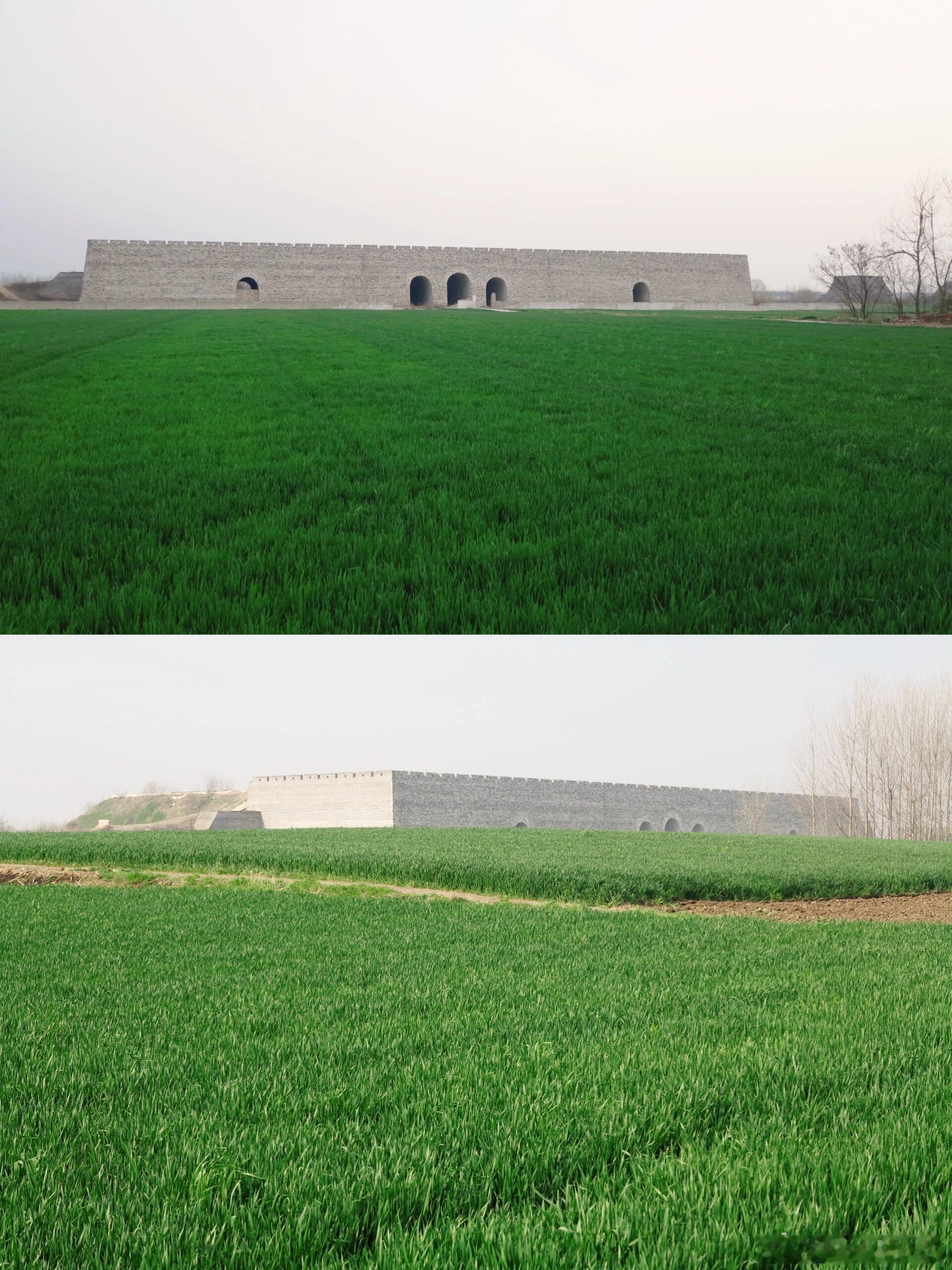 县城里的故宫，2014年明中都午门旧影。凤阳明中都午门遗址，明中都自洪武八年（1