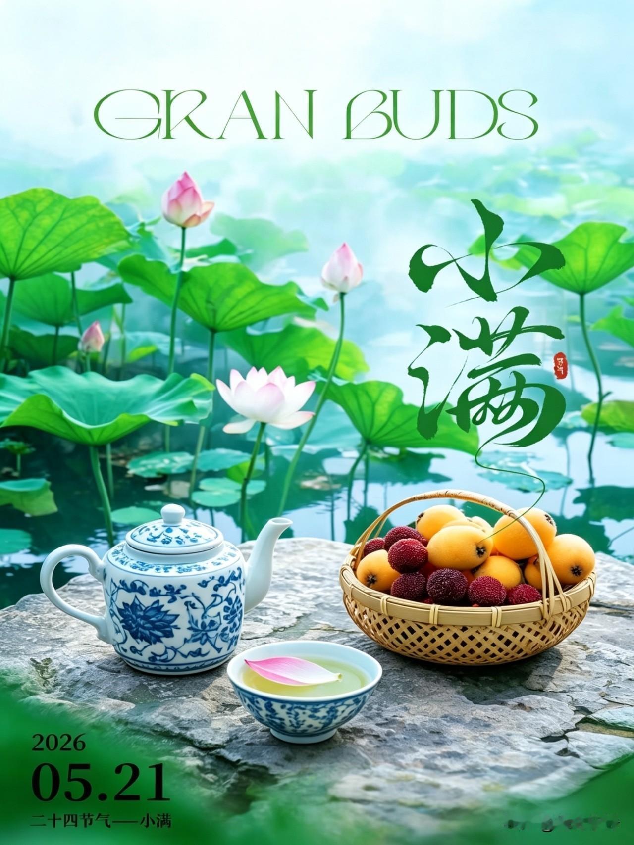 🍀🌤🌾²⁰²⁶/₀₅.₂₁ᵕ̈🌾🕊小满风揉春末温柔，夏携小满清欢。