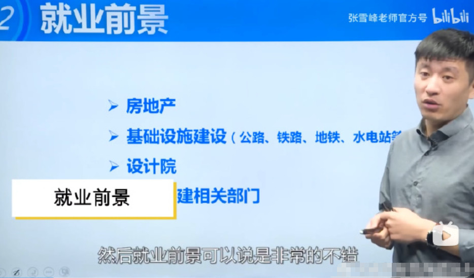 张雪峰有个所谓黑历史，是他在2020年曾强烈推荐土木工程，回头看居然“误人子弟”