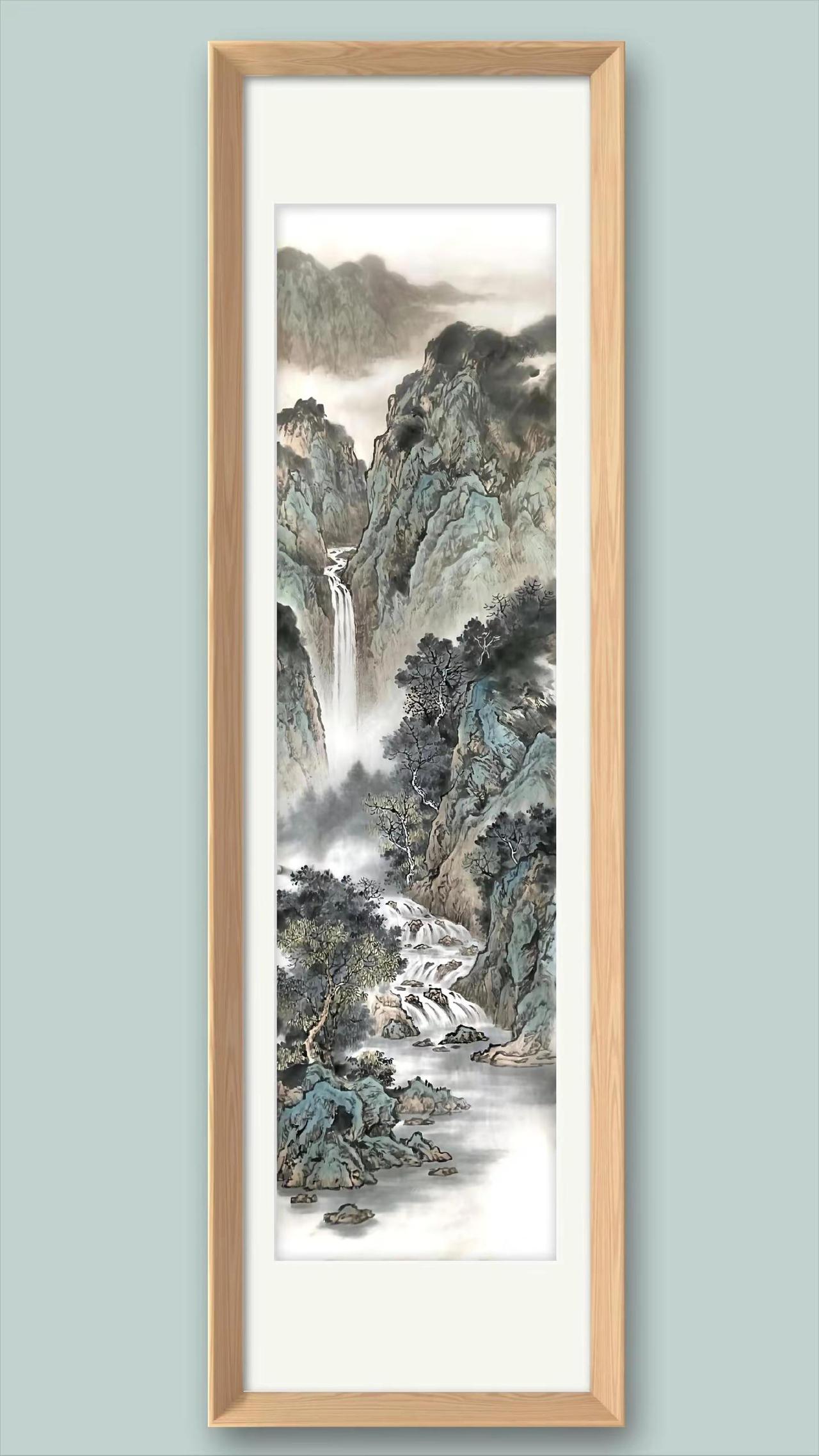 条屏山水。写意山水创作者中心创作灵感意境山水画中国山水画画法