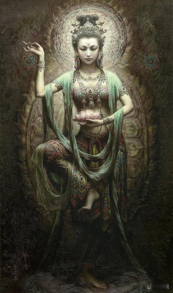 莫高窟壁画中的飞天为何千年不退色？颜料成分揭秘，竟是天然宝石研磨而成莫高窟，