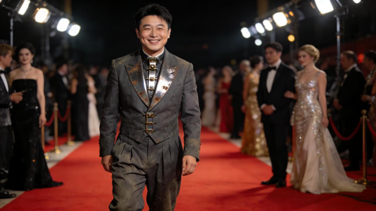 徐志胜450元旧衣炸穿红毯！好友团