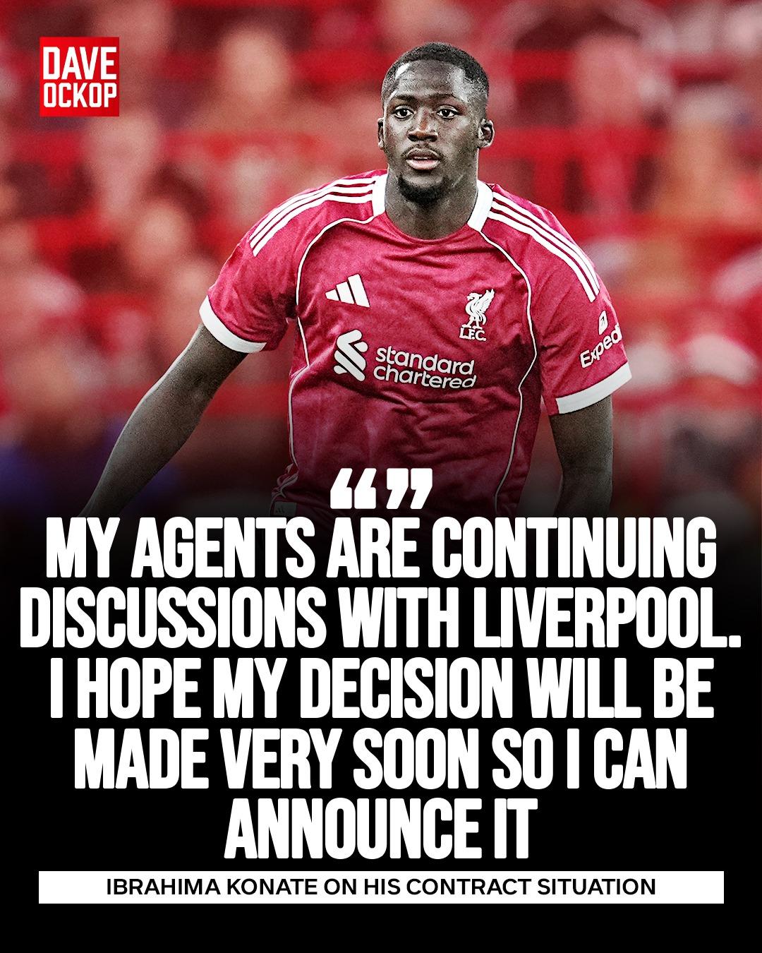 科纳特谈自己与利物浦的合同情况：“我最近在媒体上看到不少报道，比如利物浦给我开出