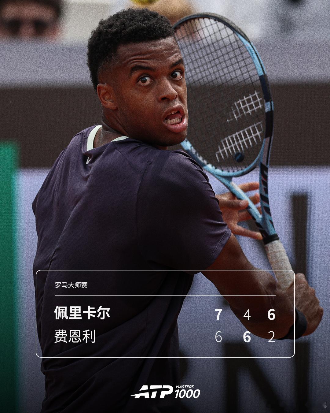 佩里卡尔拒绝逆转ATP1000罗马大师赛首轮，佩里卡尔苦战三盘，以7-6(6)