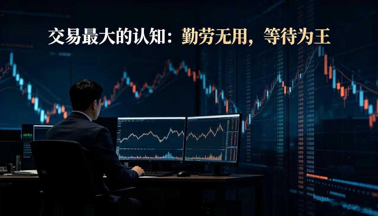 交易最大的认知：勤劳无用，等待为王现实生活中，努力和勤劳是成事的底层思维，勤能补