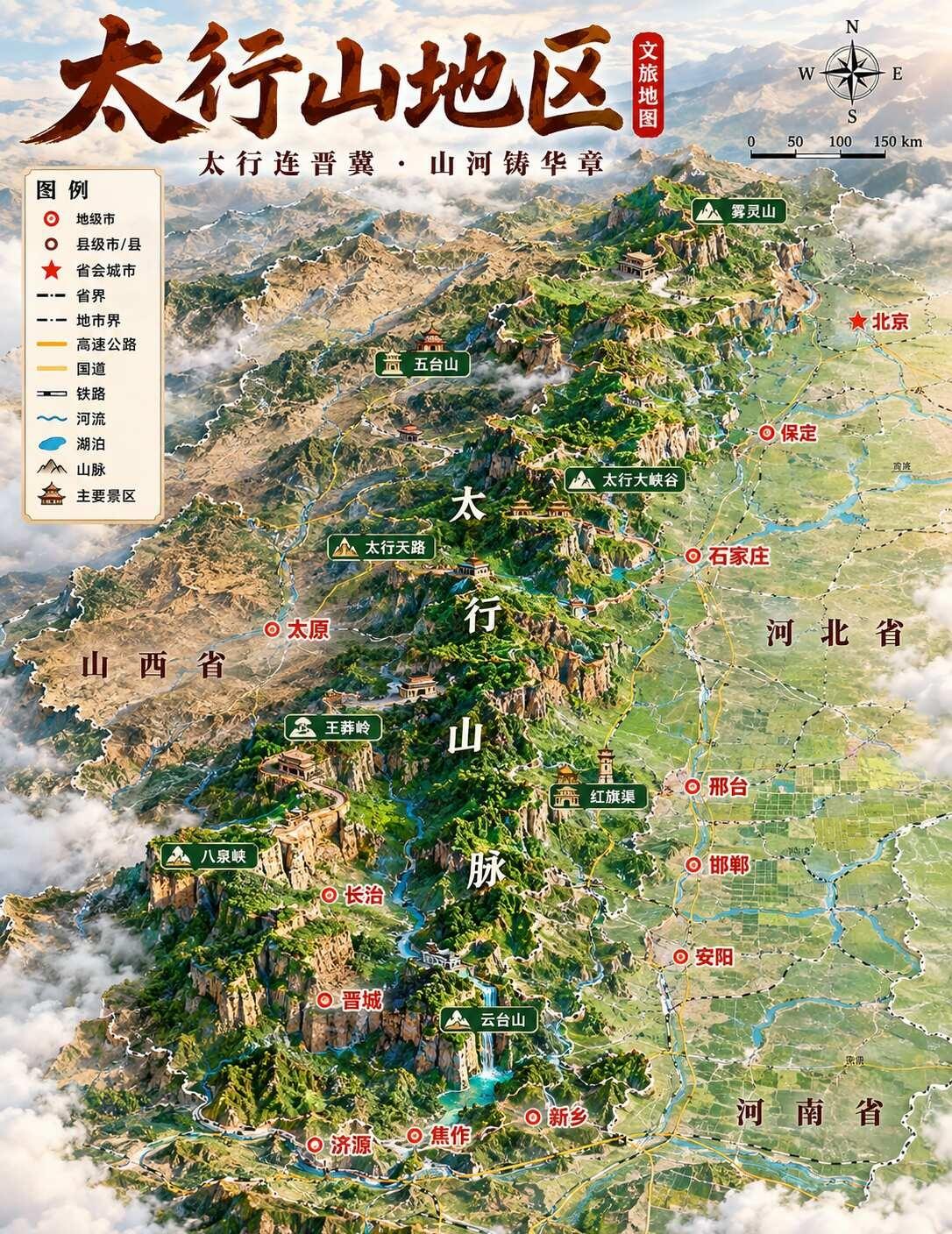 围着太行山发展起来的城市