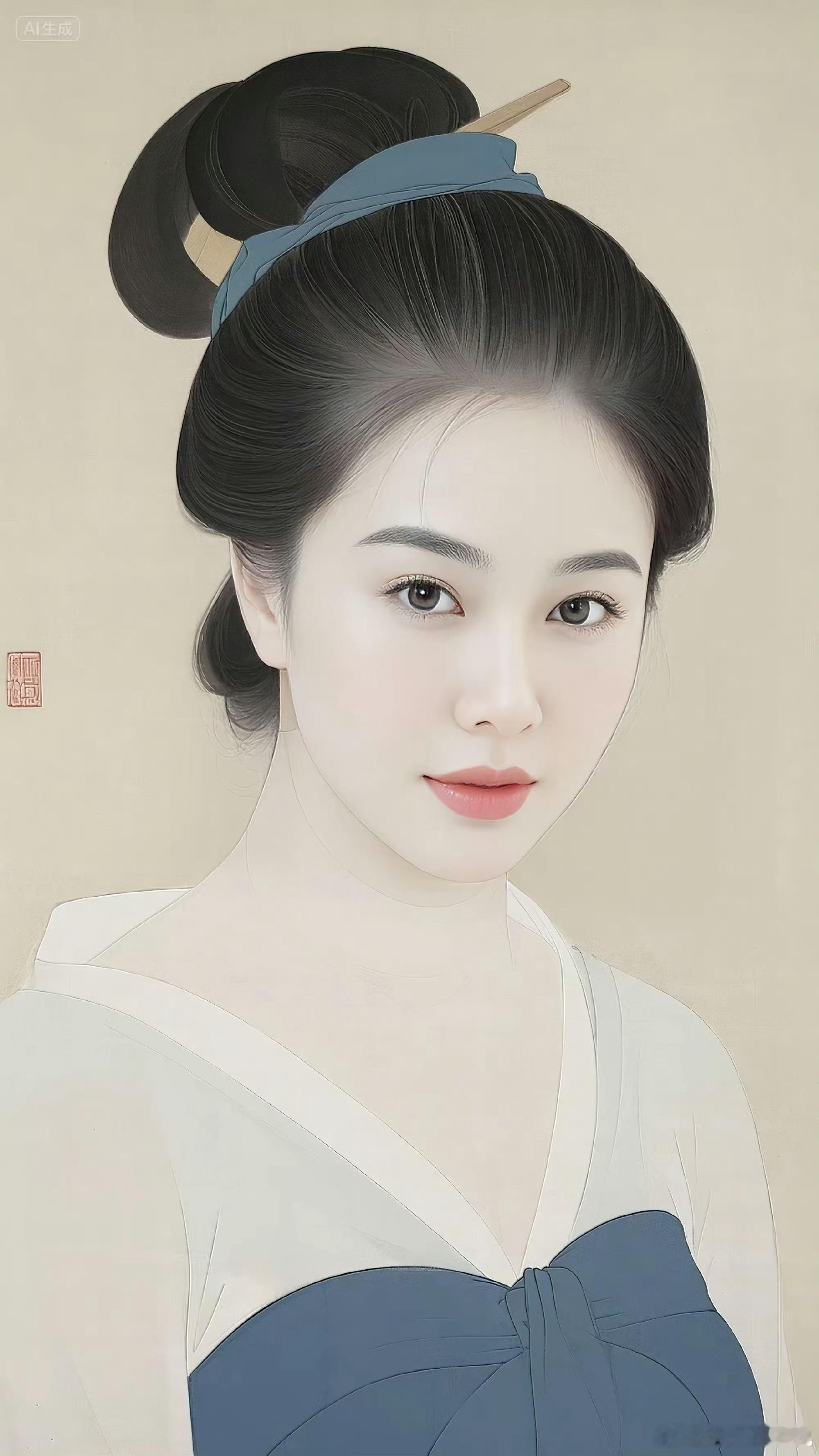 学了2个月的画画，终于可以画一幅自己的画像了，朋友说，画得不错，眉眼传神，清新脱