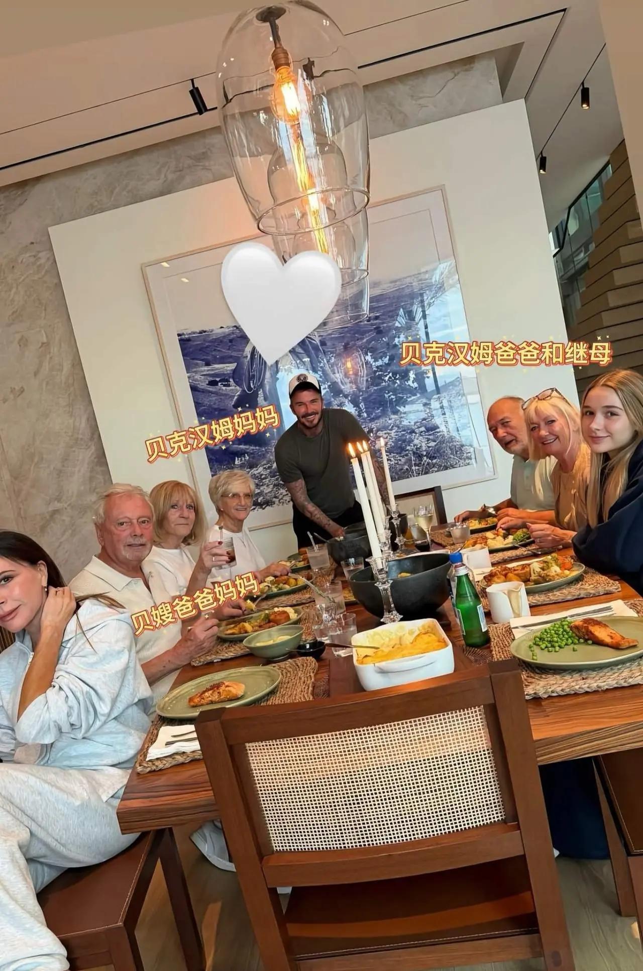 贝克汉姆两代全家福共两张。贝克汉姆贝克汉姆名场面贝克汉姆妻女贝嫂全