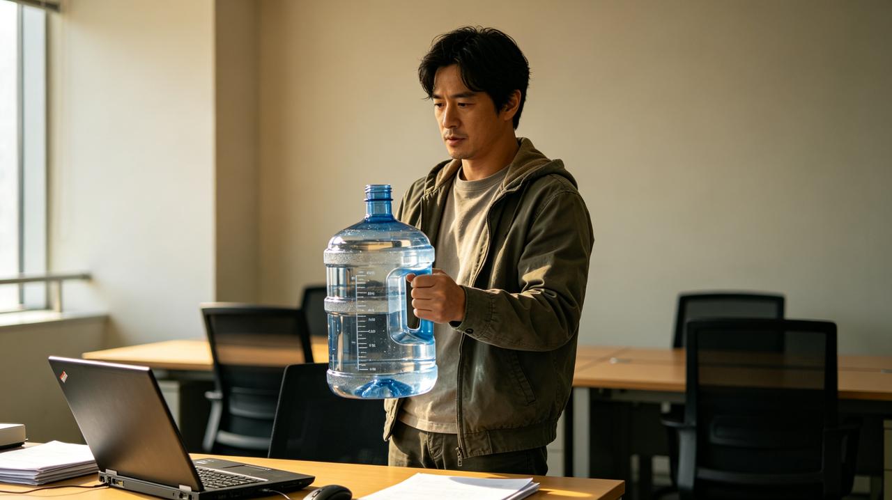 大刘是个“养生狂魔”，最近迷上了网上说的“每天八杯水”。他专门买了个两升的大水