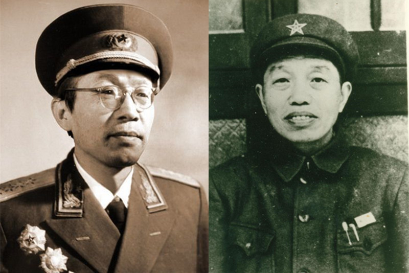 黄克诚是十大将之一，谭震林是无冕大将。他们都是新四军的师长。在庐山上，黄克诚和谭
