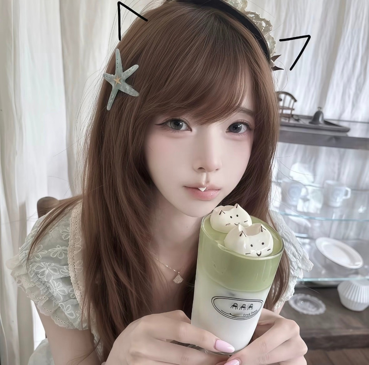 𝙒𝙚𝘾𝙝𝙖𝙩｜双子星女生头像｜审美积累｜波点壁纸图