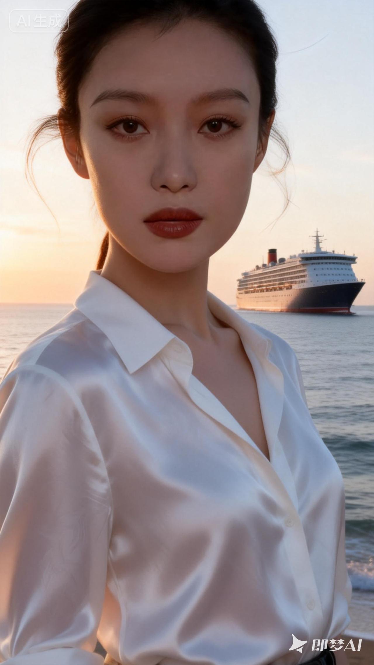 海边漫步，遇见梦想的邮轮，愿你乘风破浪，追逐自由。