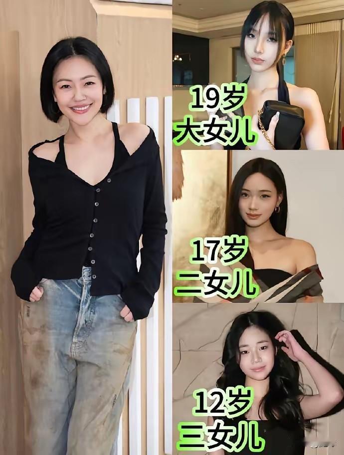 不得不说，小S家的三棵摇钱树一个比一个水灵，一个比一个漂亮。都遗传了妈妈的美貌，