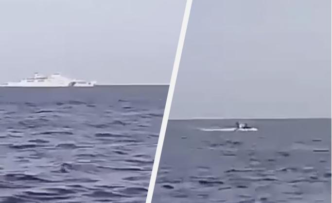 4月28日凌晨5点，5名日本议员在10多艘巡逻艇掩护下，妄图强闯钓鱼岛。天还