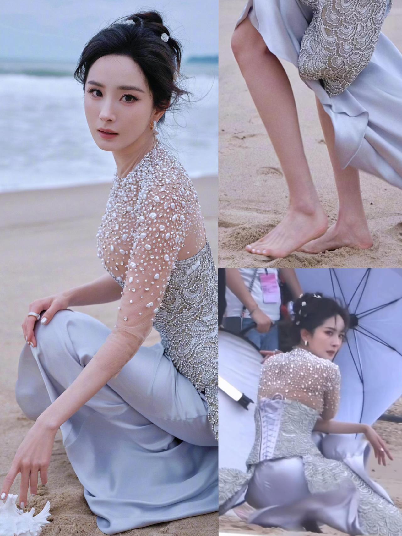 谁能懂啊！刷到杨幂ELLE活动造型时我直接瞳孔地震，这造型团队怕不是跟高定礼服