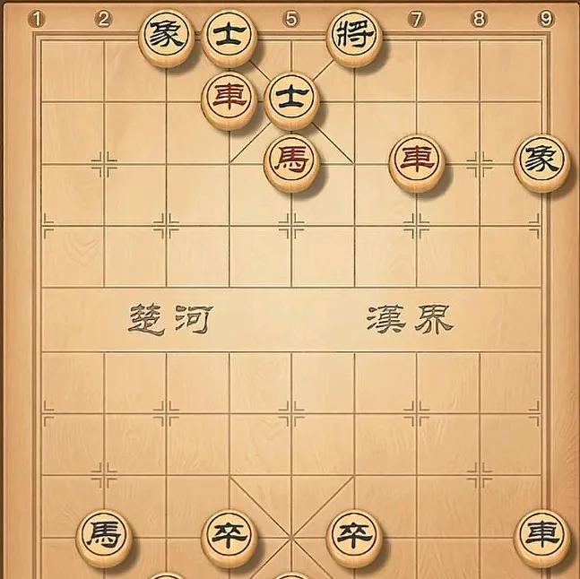 五步就可以绝杀的练习题，别看只有五步，但没有两把刷子，是绝对解决不了问题的，象棋