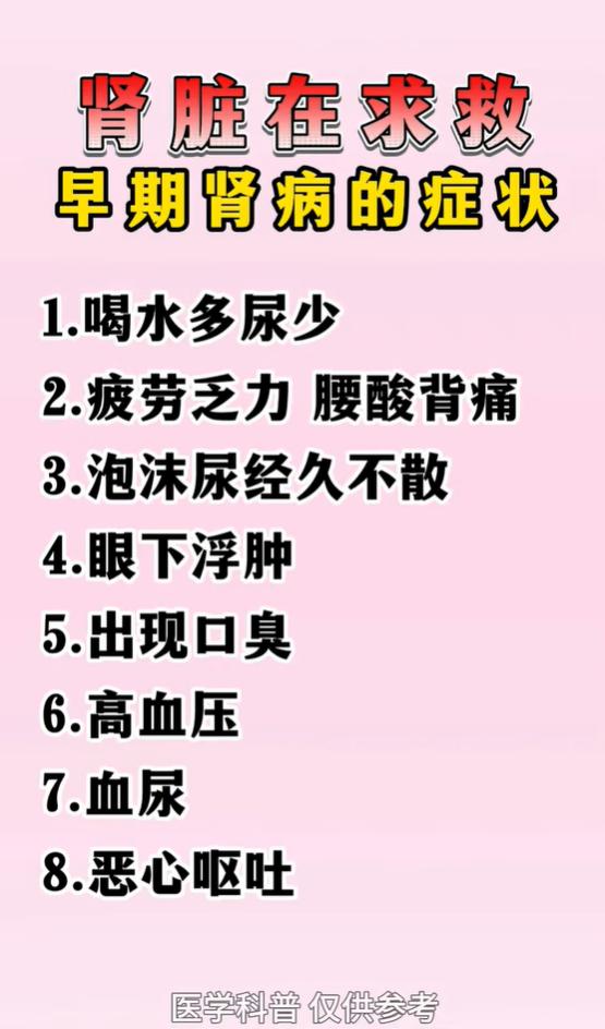 肾脏发出的求救信号，8个早期症状别忽视