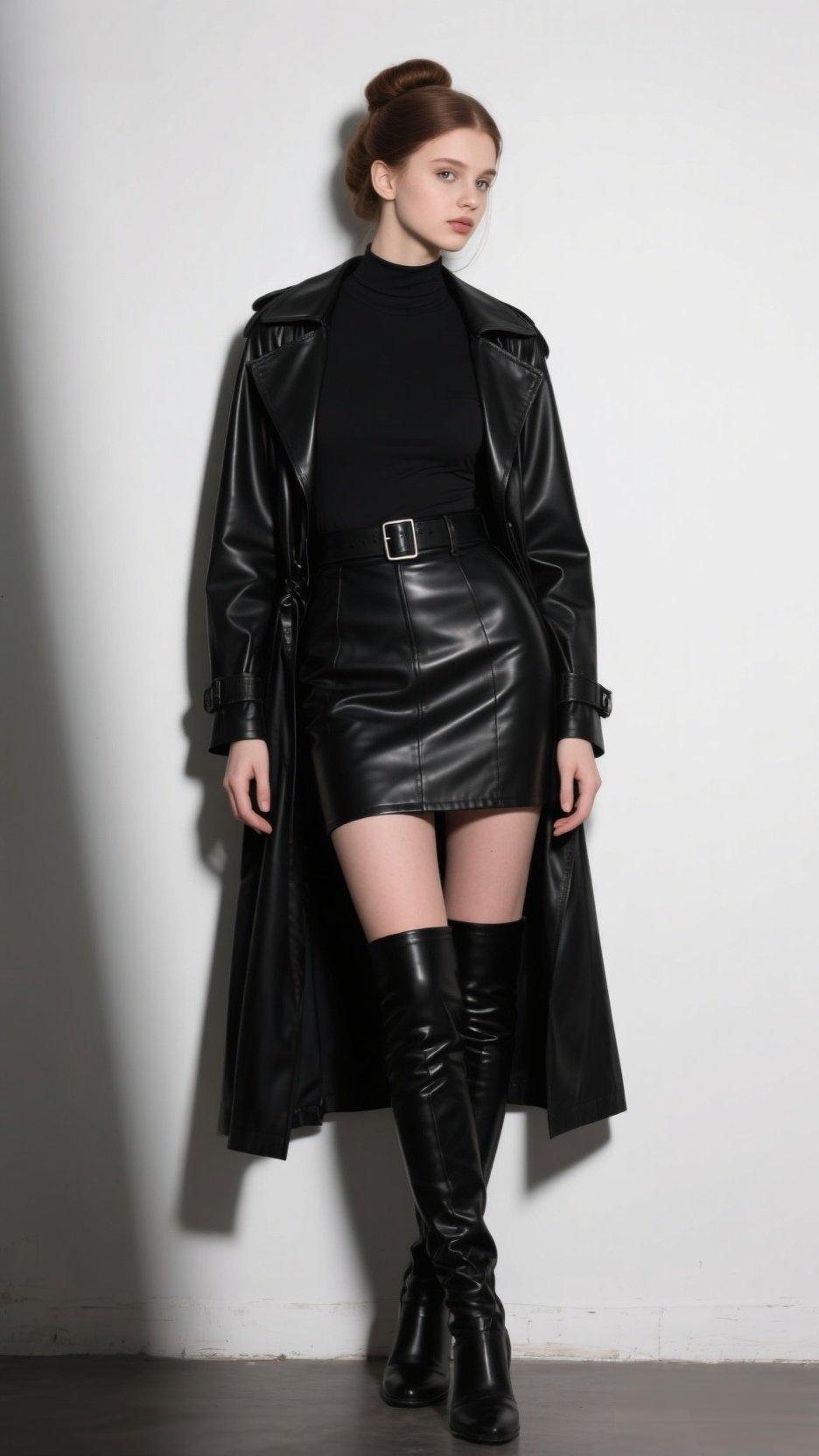 酷炫黑色皮衣穿搭，尽显时尚态度！看看气质女神的穿着搭配吧显气质皮衣穿搭气质范