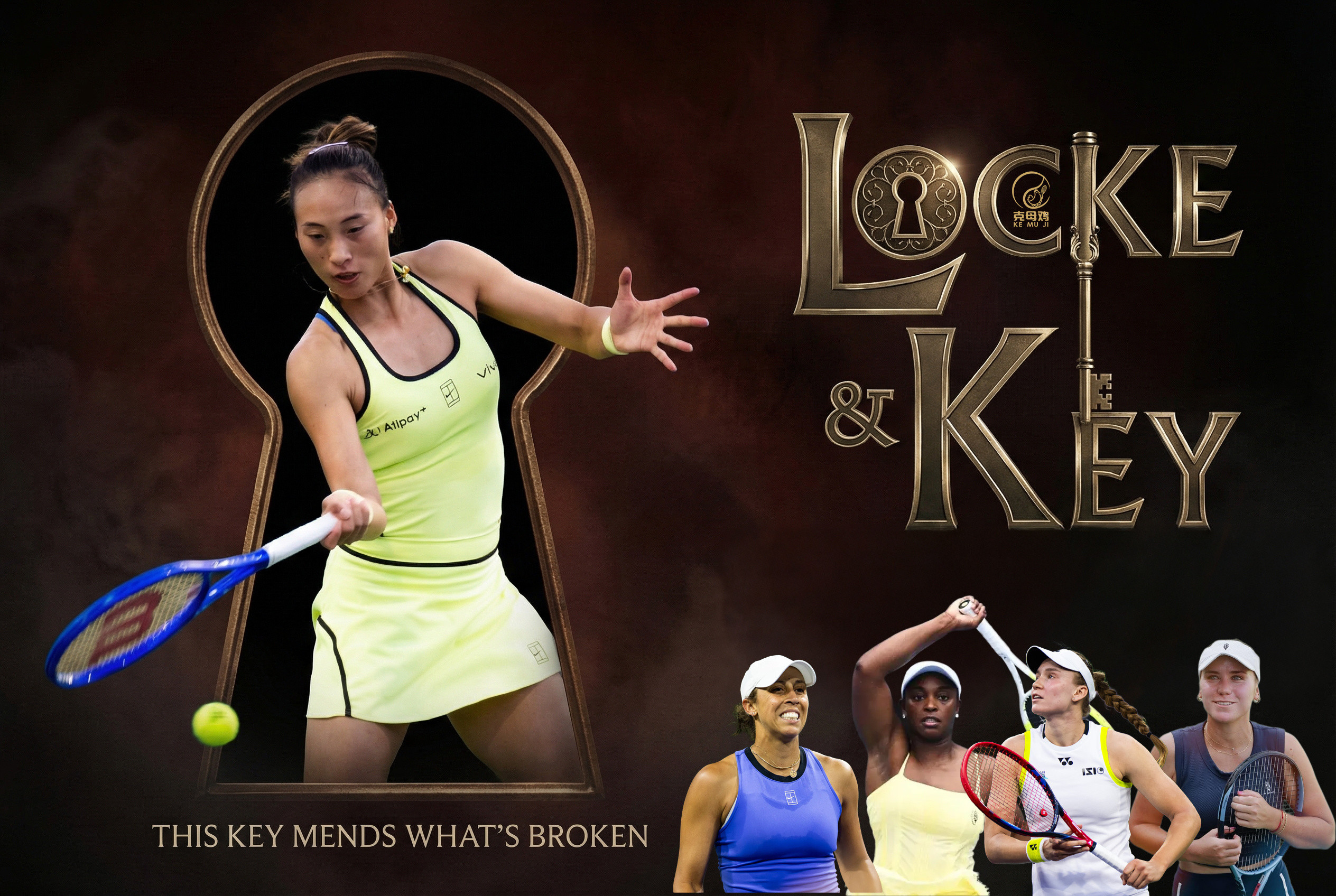 郑钦文复出以来一共就打了6场球，其中4场是碰了大满贯单打冠军但她还是赢下了其中