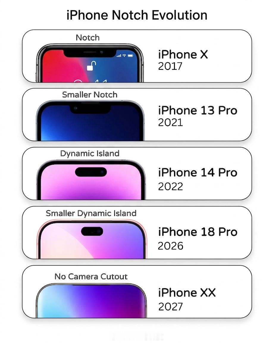 苹果花了10年把iPhone做成了“真全面屏”苹果用了整整10年，只做一件事：把