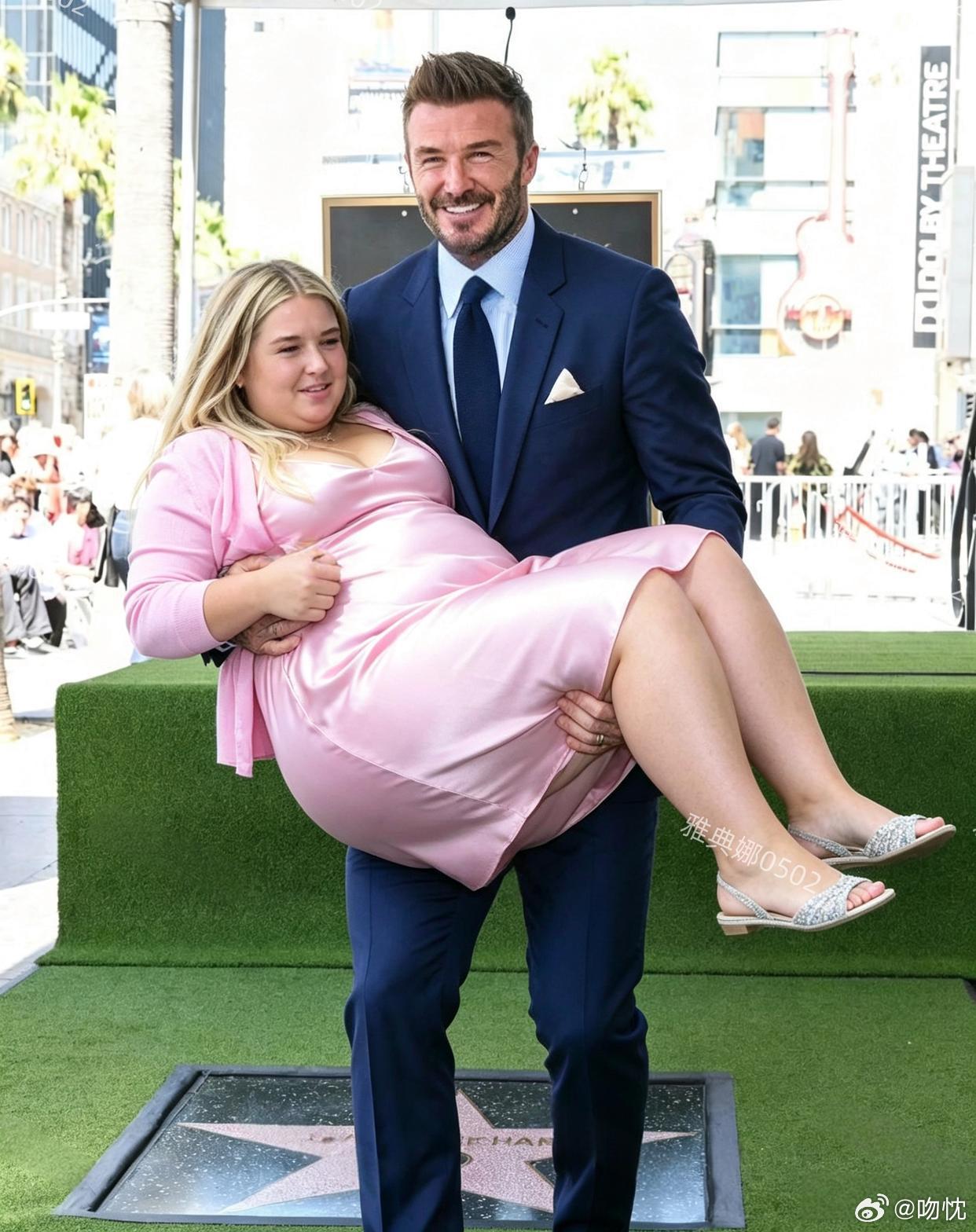 终于知道贝克汉姆为啥不抱女儿了，14岁的小七身高不足1米6，体重至少120斤