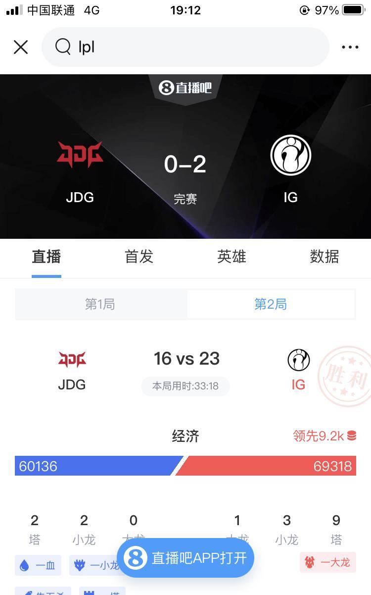 IG2比0战胜JDG，小WEI节奏起飞难受的竟不是BLG，杰杰“队稳勿归”L