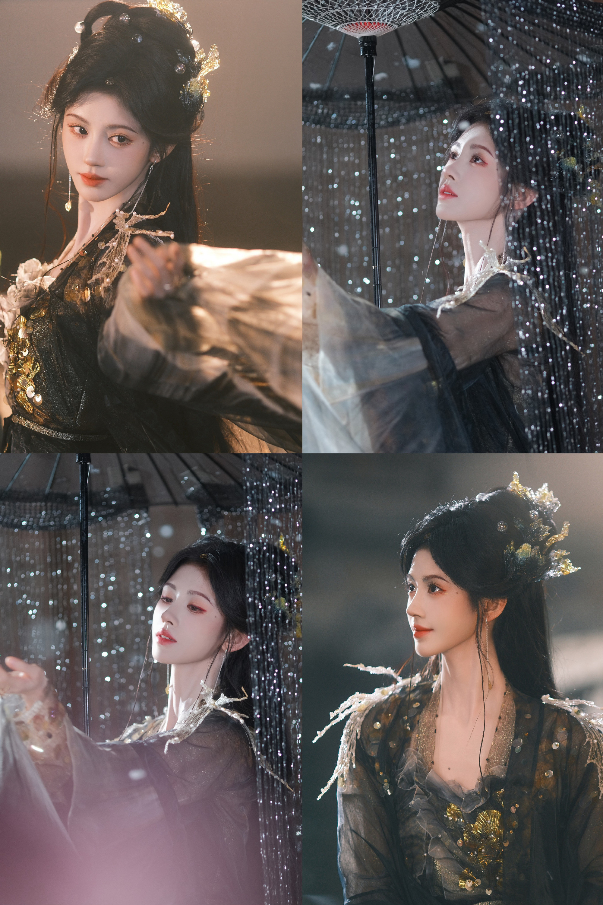 美成啥样了…这完全是鞠姐的统治区鞠婧祎雪地黑衣造型鞠婧祎黑衣