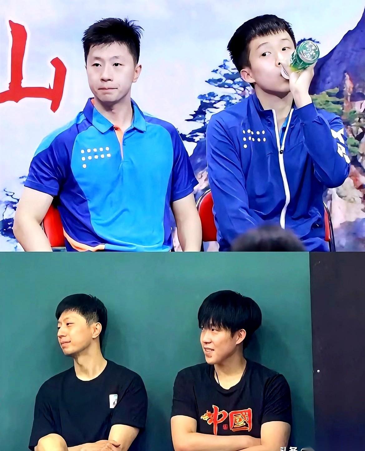 马龙和许昕出现在成都训练馆的那一刻，王楚钦紧绷了很久的肩膀，肉眼可见地松了一下。