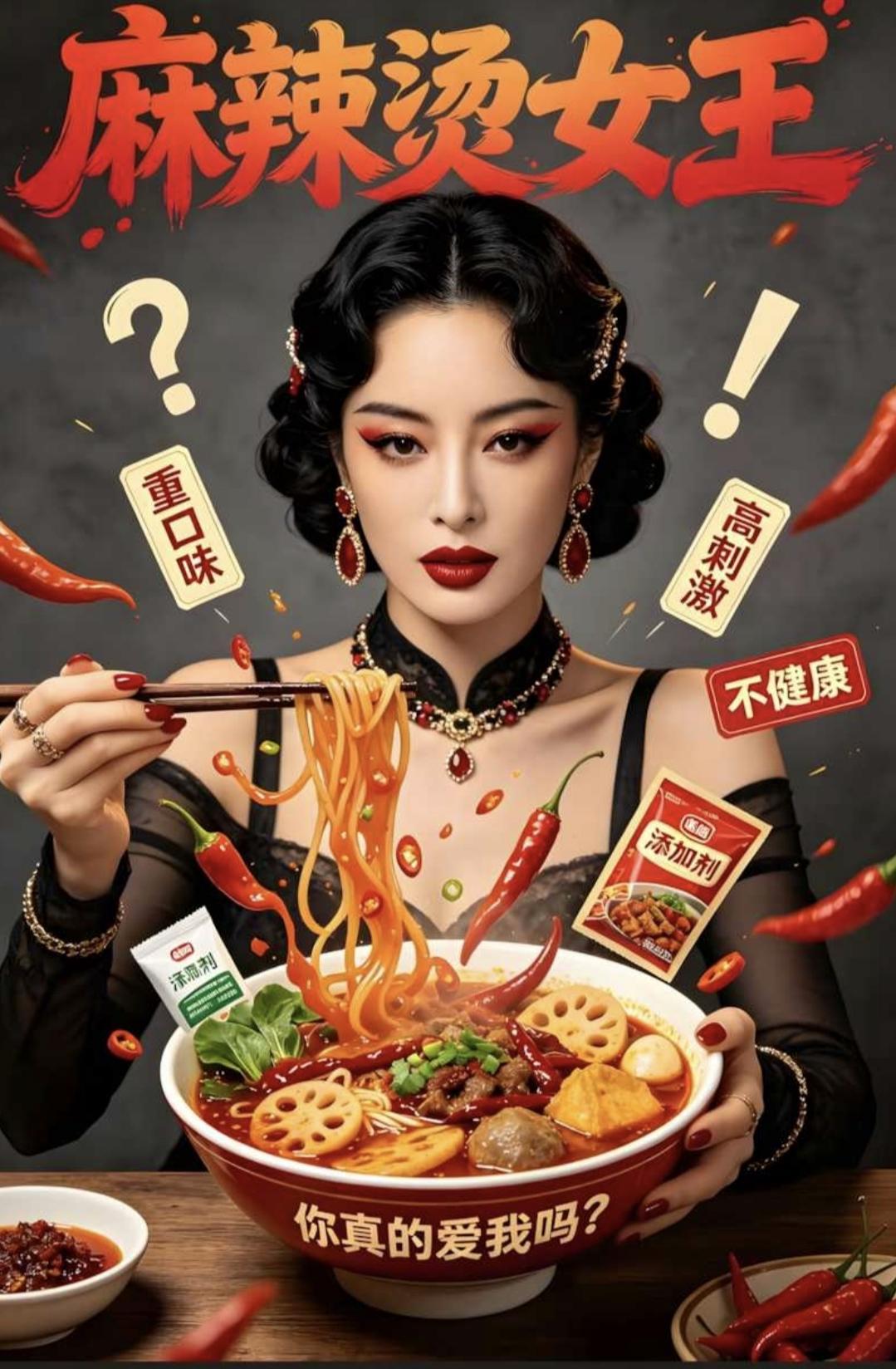 西安出了一个麻辣烫女王，网上炸锅了，外网据说都传疯了，这个西安麻辣烫比之前的巴西