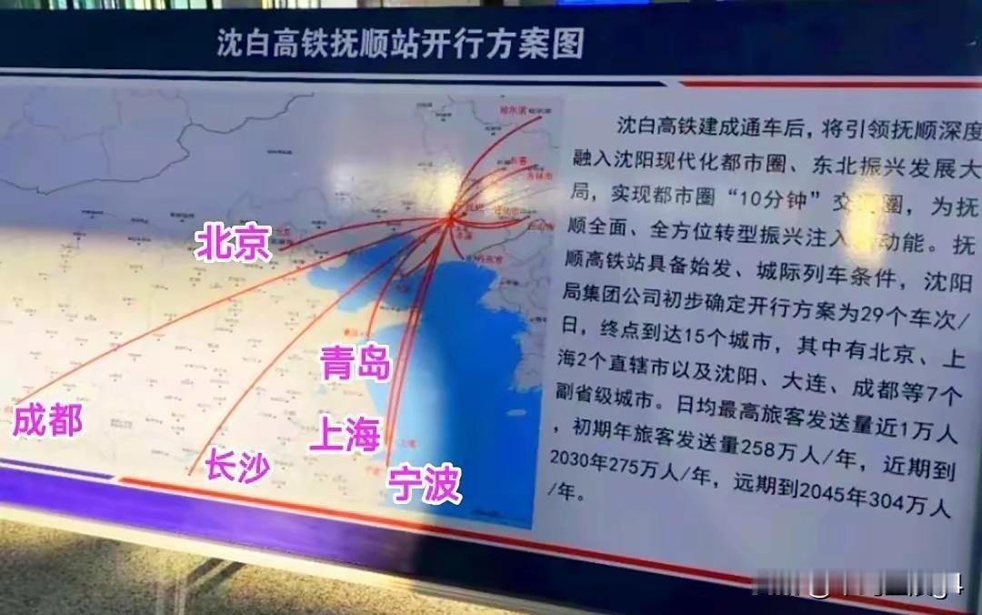 抚顺站接下来会开通哪些方向的高铁？抚顺站作为抚顺市的高铁站，抚顺也作为沈白高