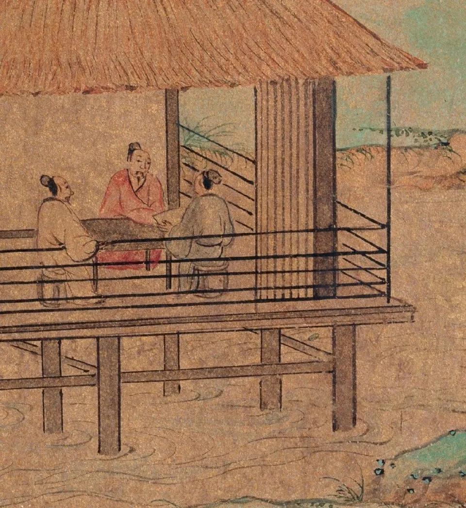 明《兰亭修禊图》】一轴古画里，藏着中国人最诗意的春天。"修禊"不是简单