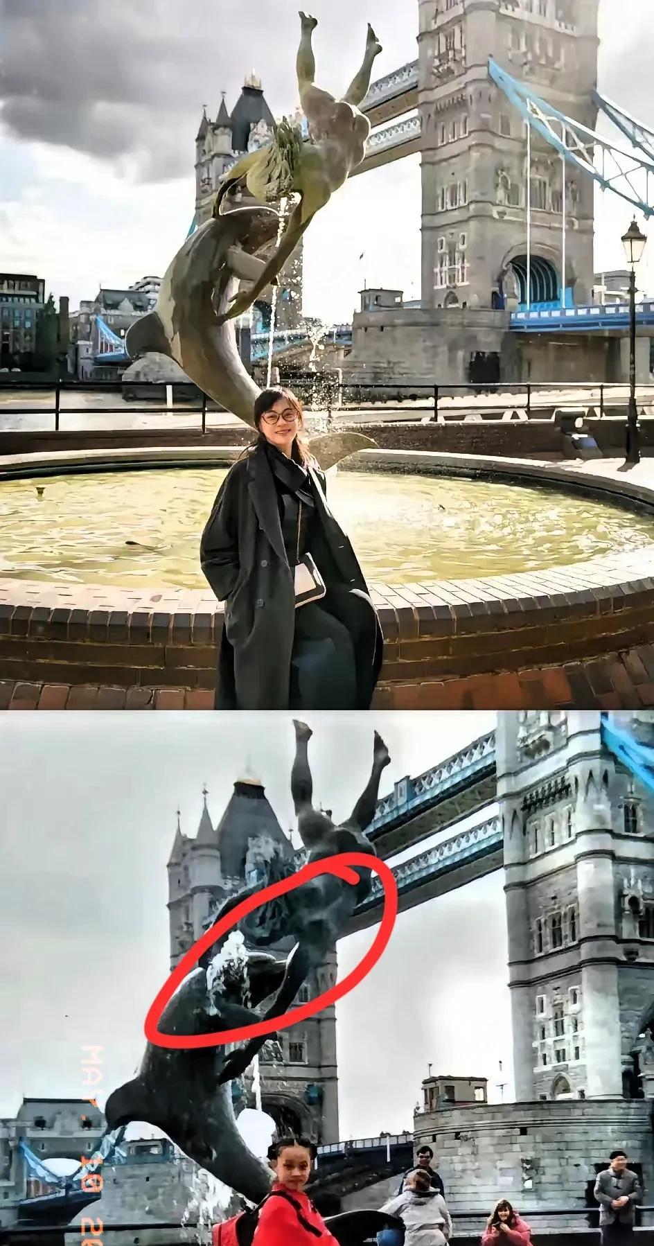 孙俪走了不是回老家而是去了英国，换了新的身份她说伦敦大桥我又来了，配了两张