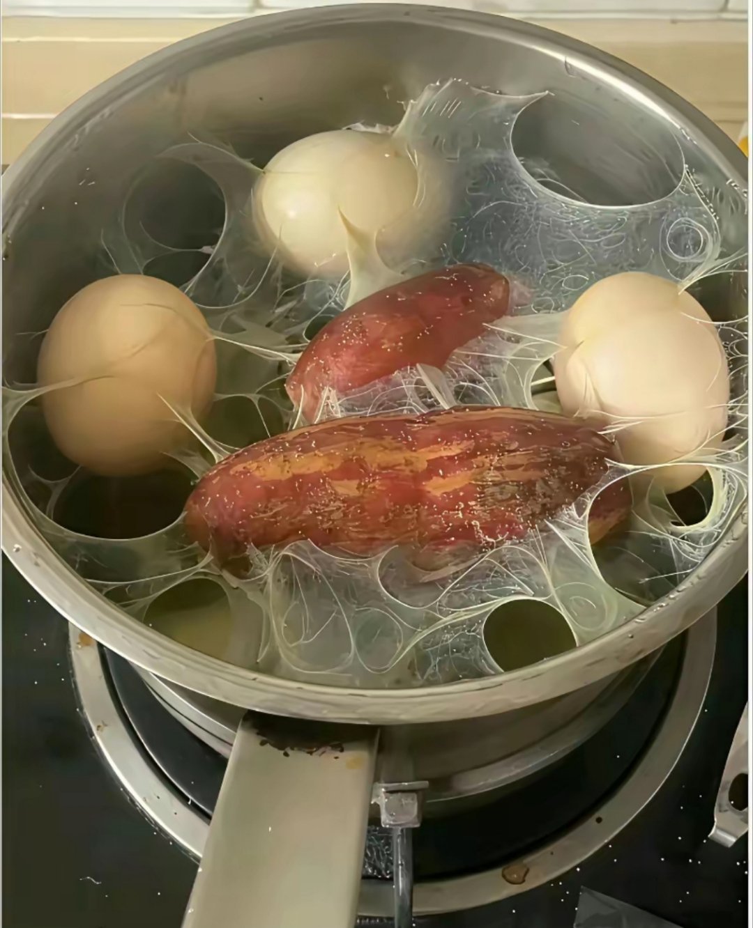 老妈说锅里给我留了早饭，打开一看吓死了，能吃吗？