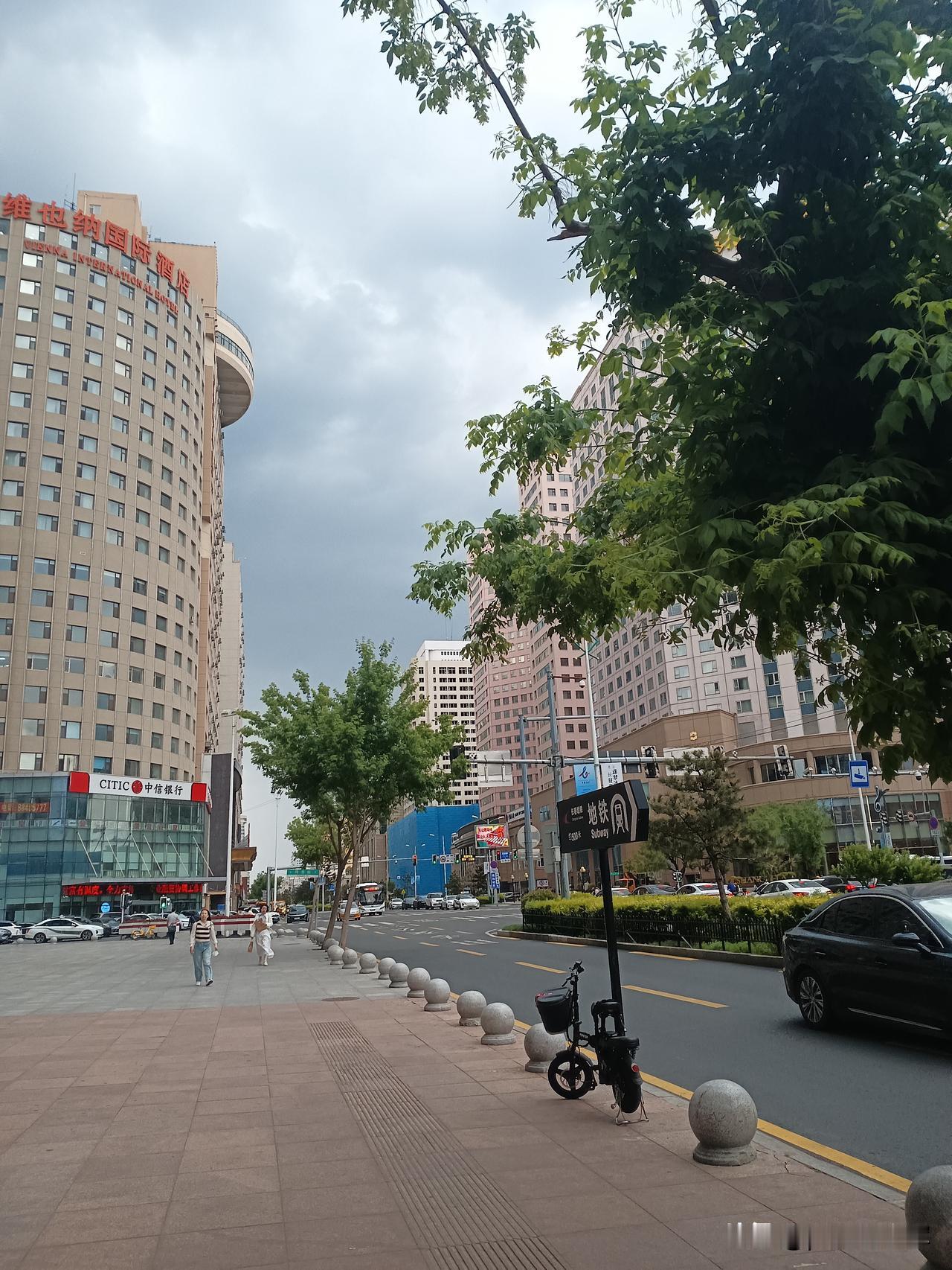 一场大雨下午打算去长春公园看芍药花。出门前看天有点阴，就带一把小雨伞。到公