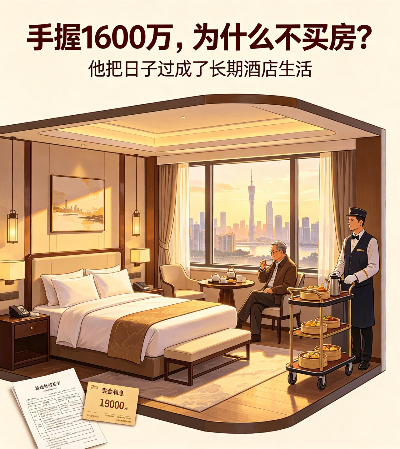手握1600万拆迁款却不买房！广州大叔常年住星级酒店，活通透了