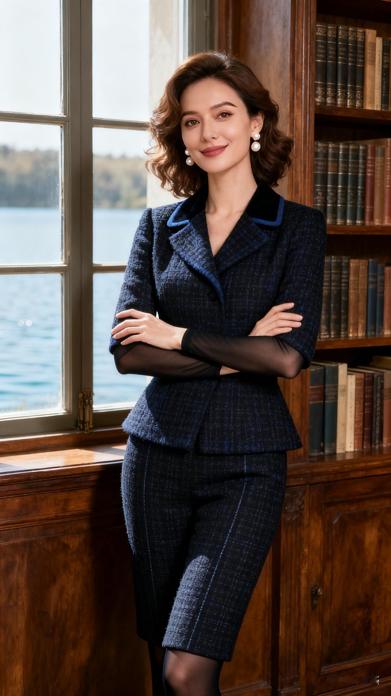 怎样穿搭知性又显身材?知性，显身材。