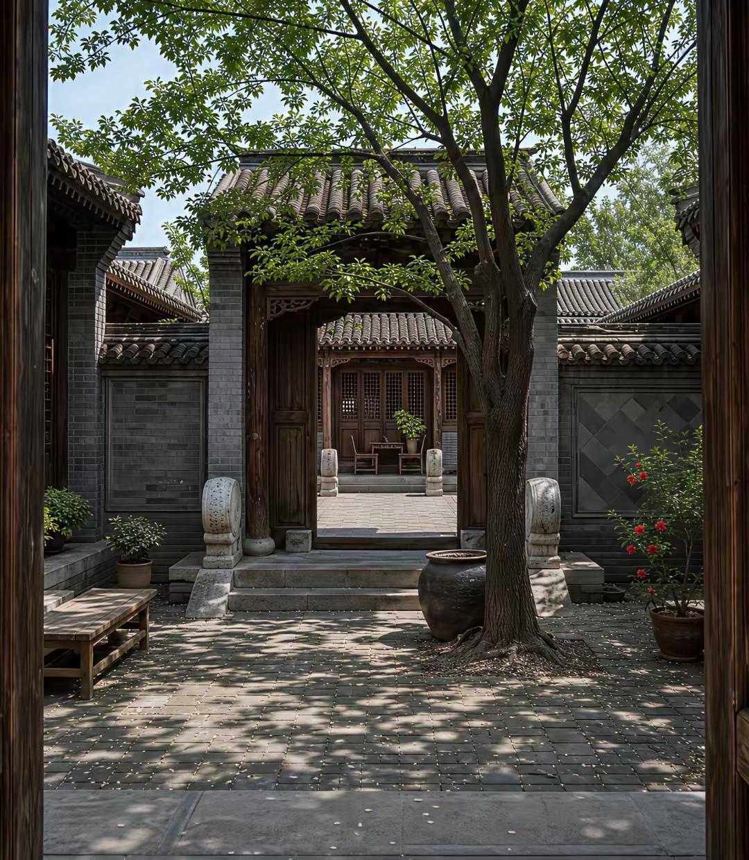 这么好的四合院，现在少有[捂脸哭]，买不起，也难买的到