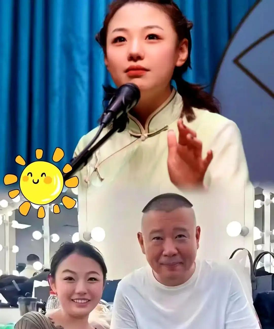 德云社根本没让她说相声。2024年拜师现场，师娘王惠一句话定调：“以后，你