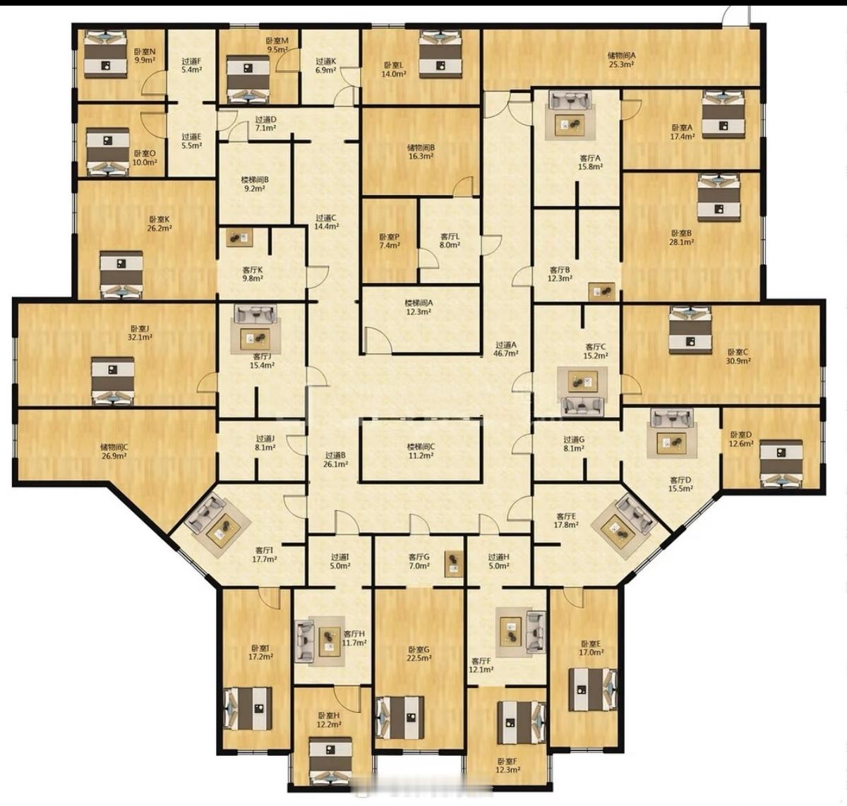 北京东四环756平的地下室，卖730万。其实是地下室，户型图看着夸张，实际改成了