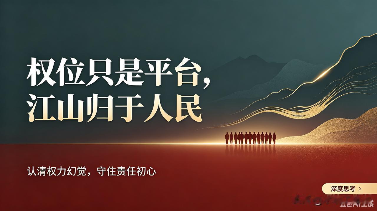 权位只是平台，江山归于人民🤨现实里有一种很值得深思的现象⚠️。不少人坐到某