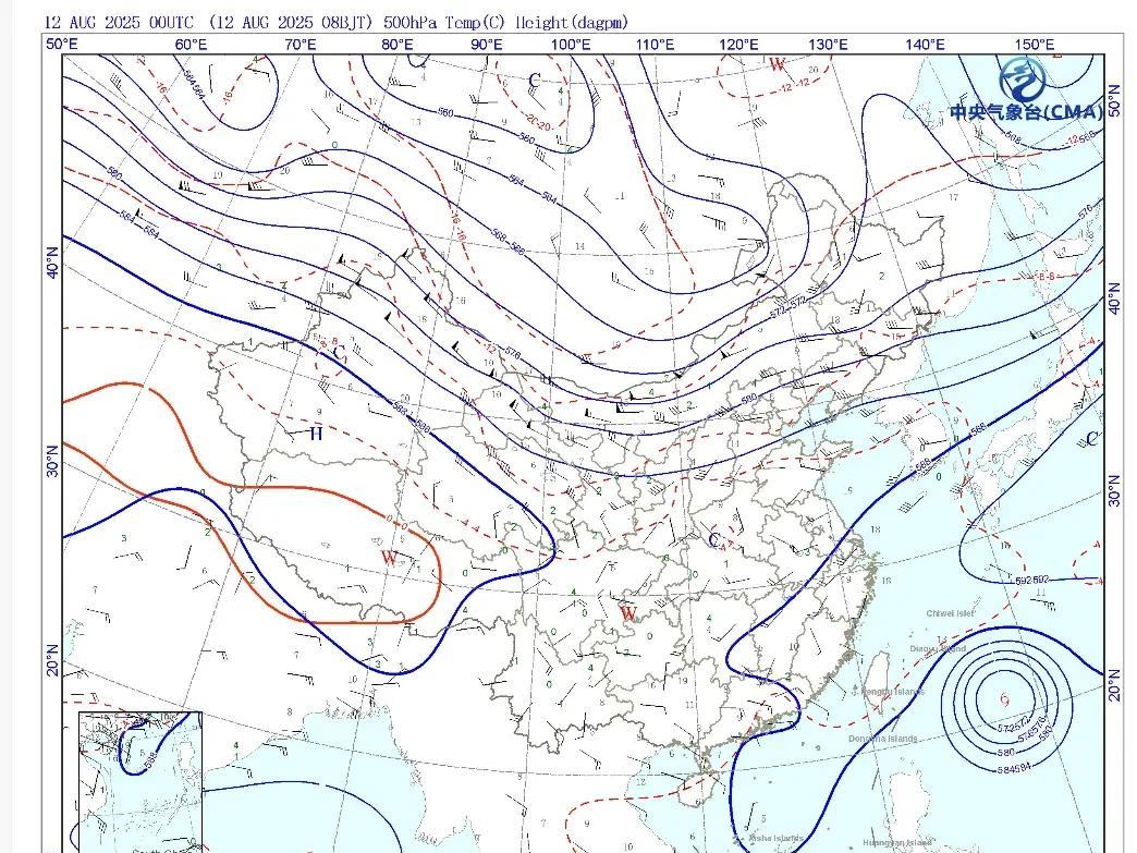 从今天的天气图实况来看，今天副热带高压主要控制的是江西、福建、浙江以及广东东部。