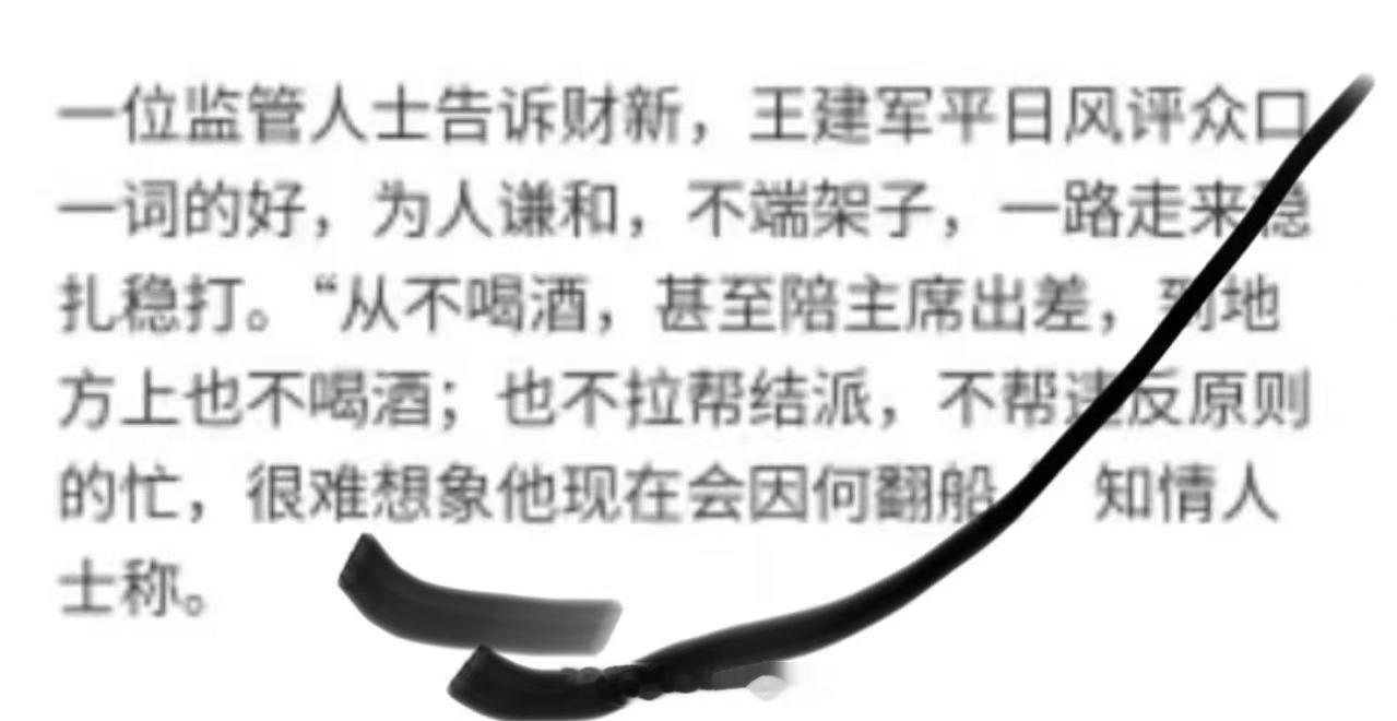 王建军被查从不喝酒，很难想象他因何翻船……​​​