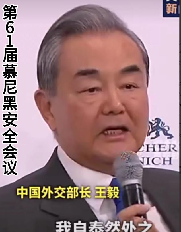 可看，可查，但只能意会的中国智慧：王毅外长在第61届慕尼黑安全会议期间讲的三句话