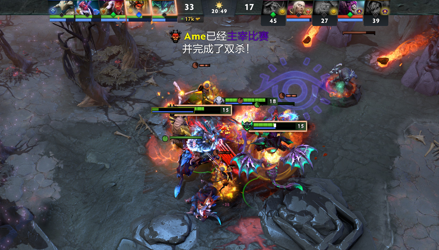睡前哥哥在天梯，睡醒哥哥还在天梯[汗]ame先是玩了一把三号位兽王给23让位置