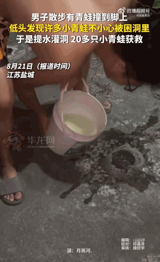 救人一命胜造七级浮屠！江苏盐城，一位男子晚间散步的时候，脚底下突然被个滑不溜丢的
